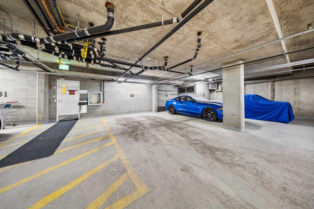 Underground titled parking stall